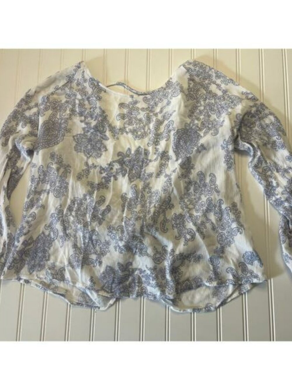 Vintage Havana Lightweight Open Back Blouse Top Flowy Size Women's Large